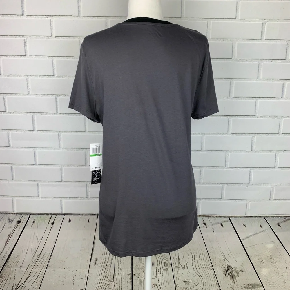 🔥CARBON COPY🔥Graphic Print “I’M EXCLUSIVE” Tee T-Shirt Gray Large NWT - Picture 5 of 5